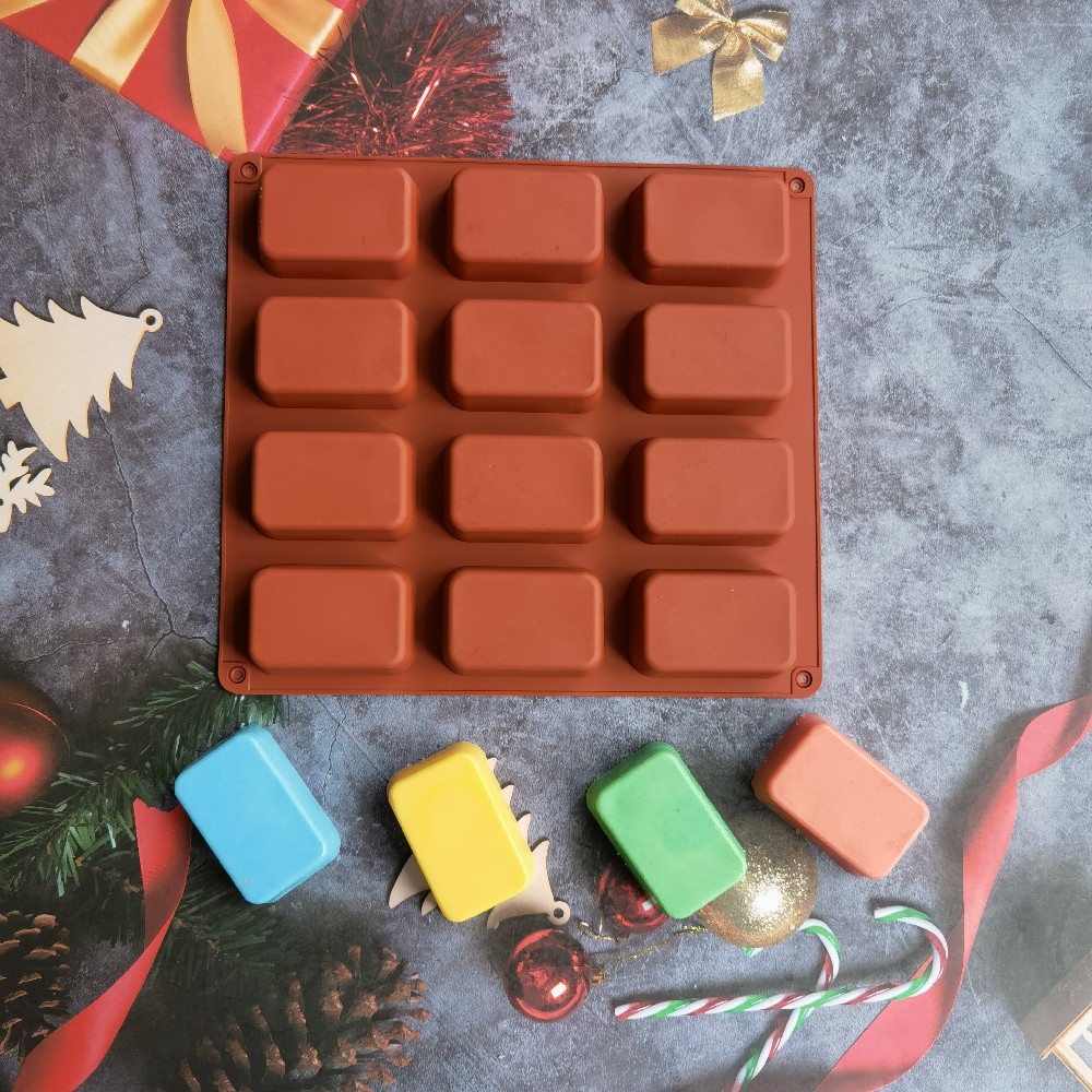 12 Cavity Square Silicone Soap - đánh giá và giá Soap Making Instructions
