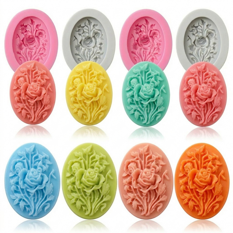 4 Silicone mold with flower sh - đánh giá và giá Soap Making Ins