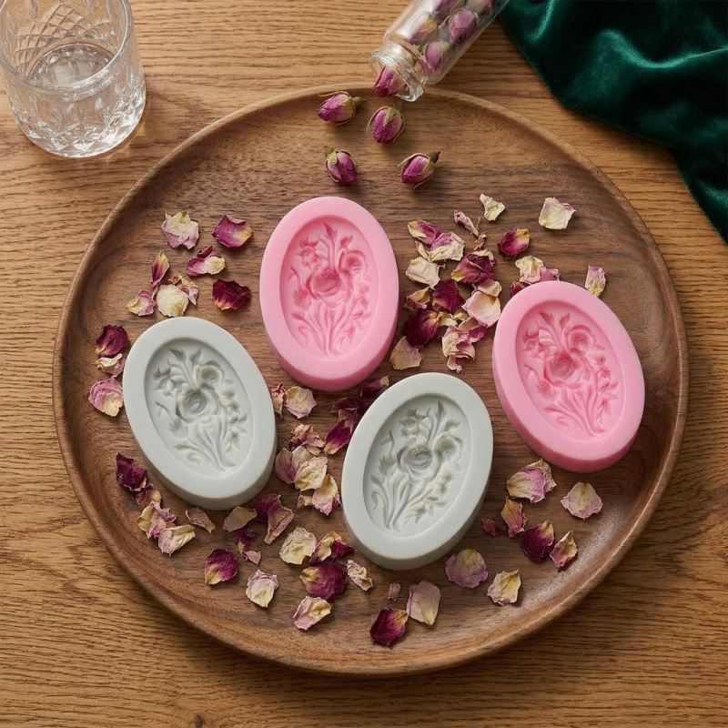 4 Silicone mold with flower sh - đánh giá và giá Soap Making Ins